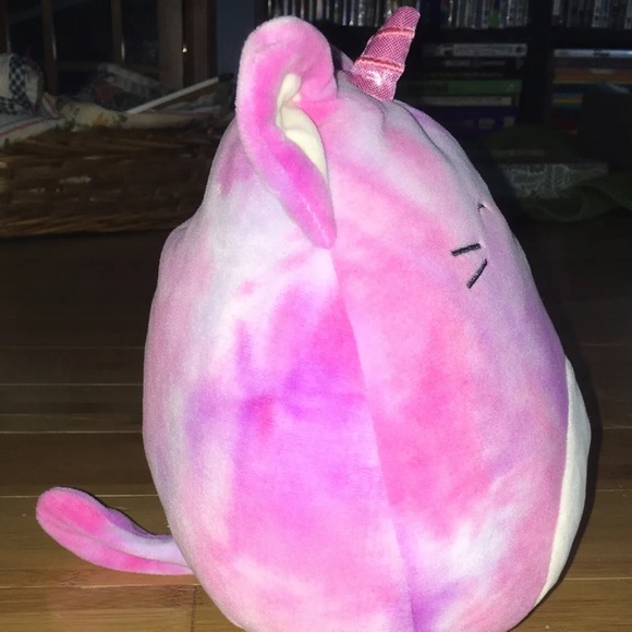 Rainbow CALI Unicorn Cat Caticorn 8 inch Squishmallow Plush Toy Pillow Tie Dyed - Picture 3 of 4